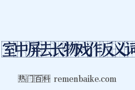 室中屏去长物戏作反义词是什么意思的图片